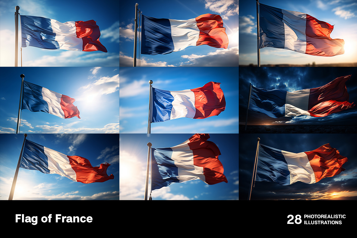Flag Of France On Yellow Images Creative Store 125472