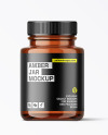 Amber Glass Jar with Plastic Screw Cap Mockup Amber Glass Jar with Plastic Screw Cap Mockup