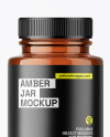 Amber Glass Jar with Plastic Screw Cap Mockup Amber Glass Jar with Plastic Screw Cap Mockup