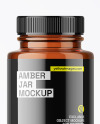 Amber Glass Jar with Plastic Screw Cap Mockup Amber Glass Jar with Plastic Screw Cap Mockup