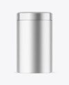 Matte Metallic Tea Tin Can Mockup