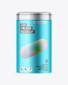 Matte Metallic Tea Tin Can Mockup