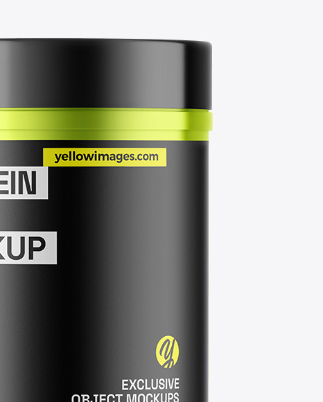 Metallic Protein Jar Mockup Metallic Protein Jar Mockup