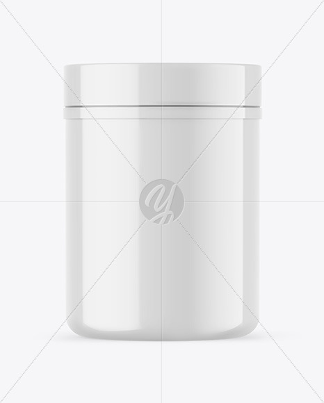 Glossy Protein Jar Mockup