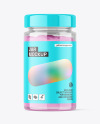 Clear Glass Jar with Powder Mockup Clear Glass Jar with Powder Mockup