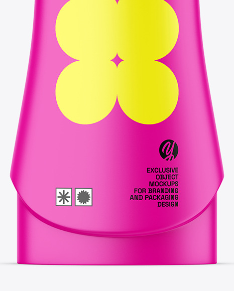 Matte Plastic Shampoo Bottle Mockup