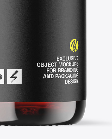Amber Glass Dropper Bottle Mockup