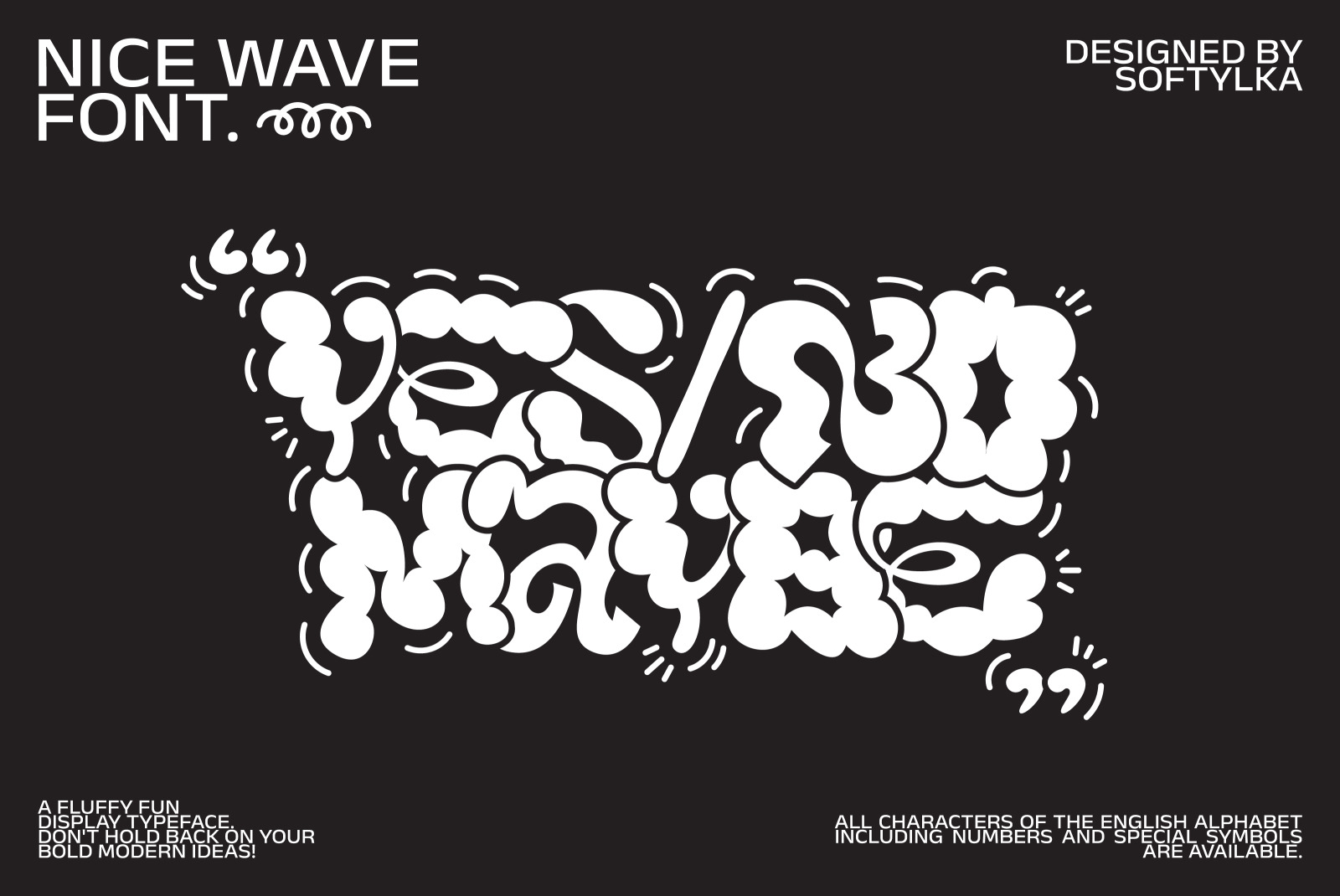 Nice Wave Font - fun display typeface