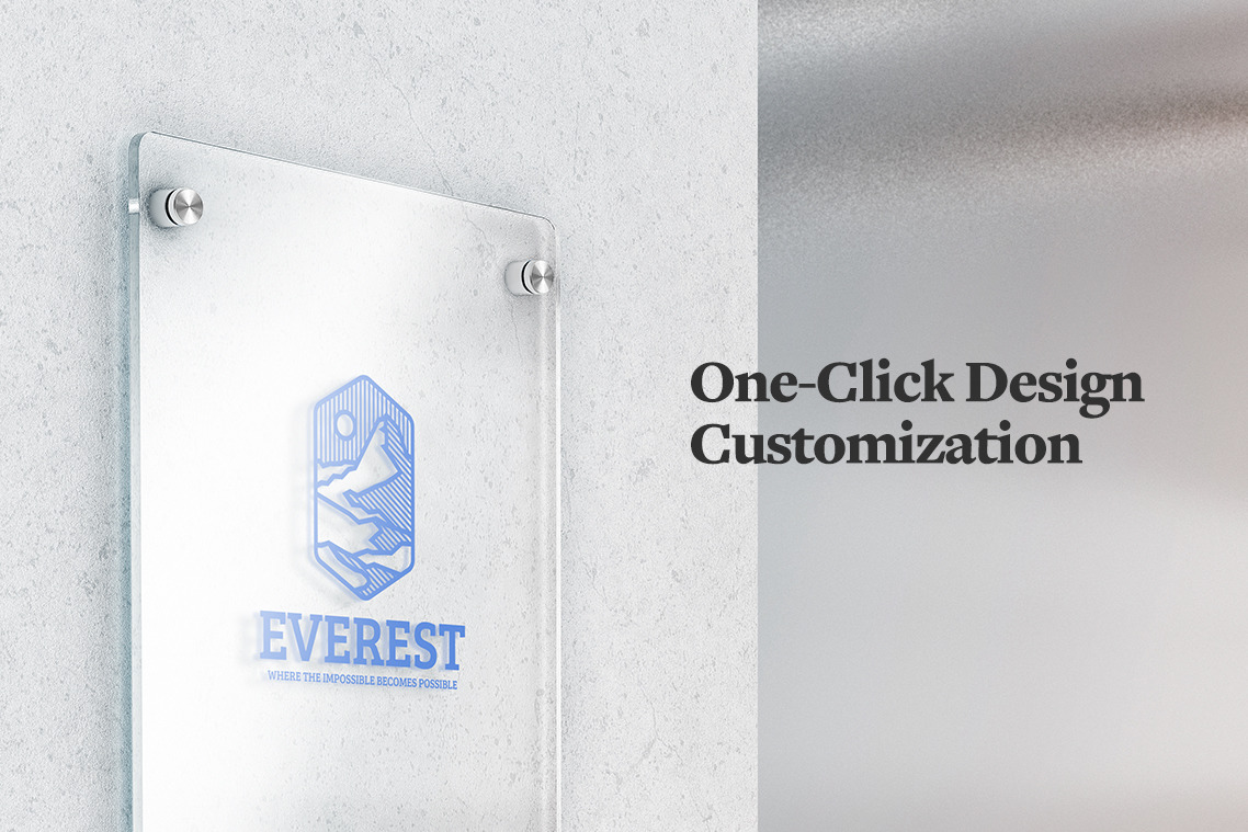 Glass Sign Mockup Glass Sign Mockup