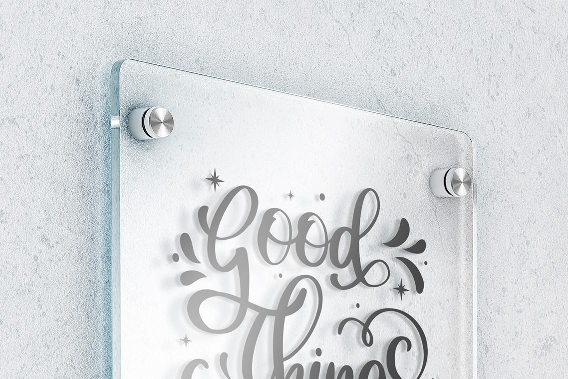 Glass Sign Mockup Glass Sign Mockup