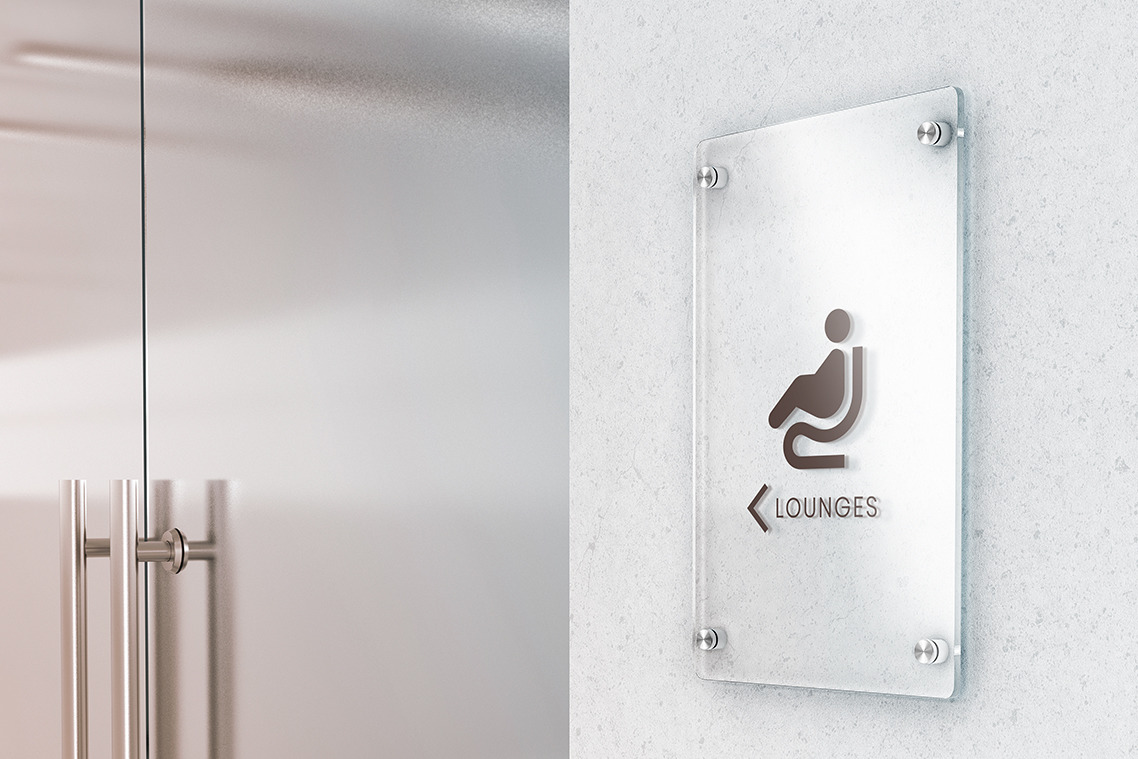 Glass Sign Mockup Glass Sign Mockup