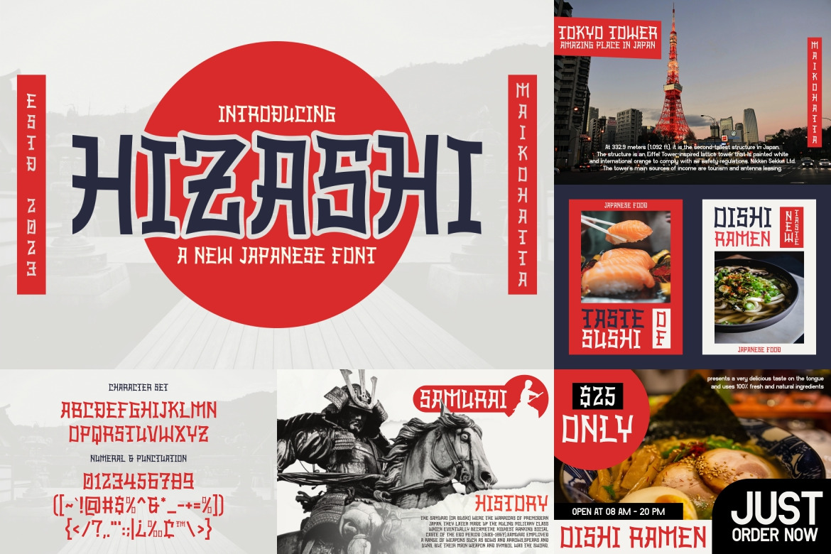 Japanese Style Font Bundle