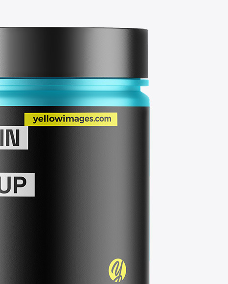 Matte Metallic Protein Jar Mockup