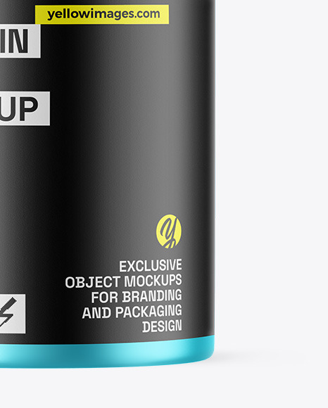 Matte Metallic Protein Jar Mockup