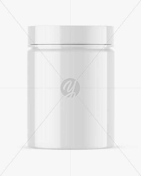 Glossy Protein Jar Mockup