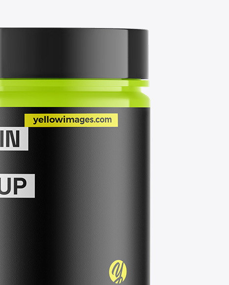 Glossy Protein Jar Mockup