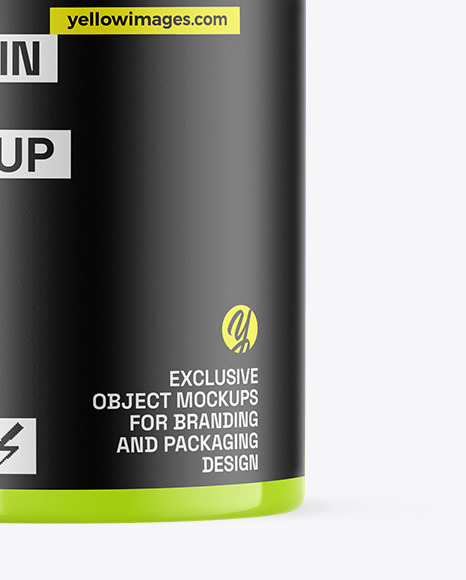 Glossy Protein Jar Mockup