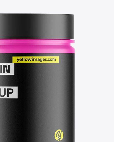 Matte Protein Jar Mockup Matte Protein Jar Mockup