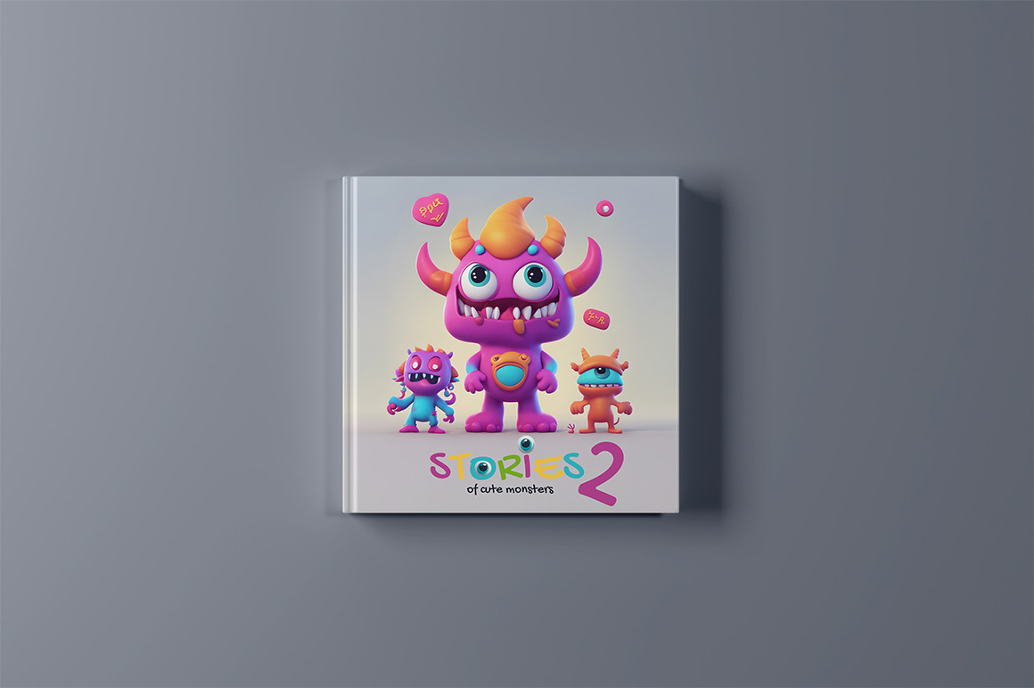 Thick Square Hardcover Book Mockup Thick Square Hardcover Book Mockup