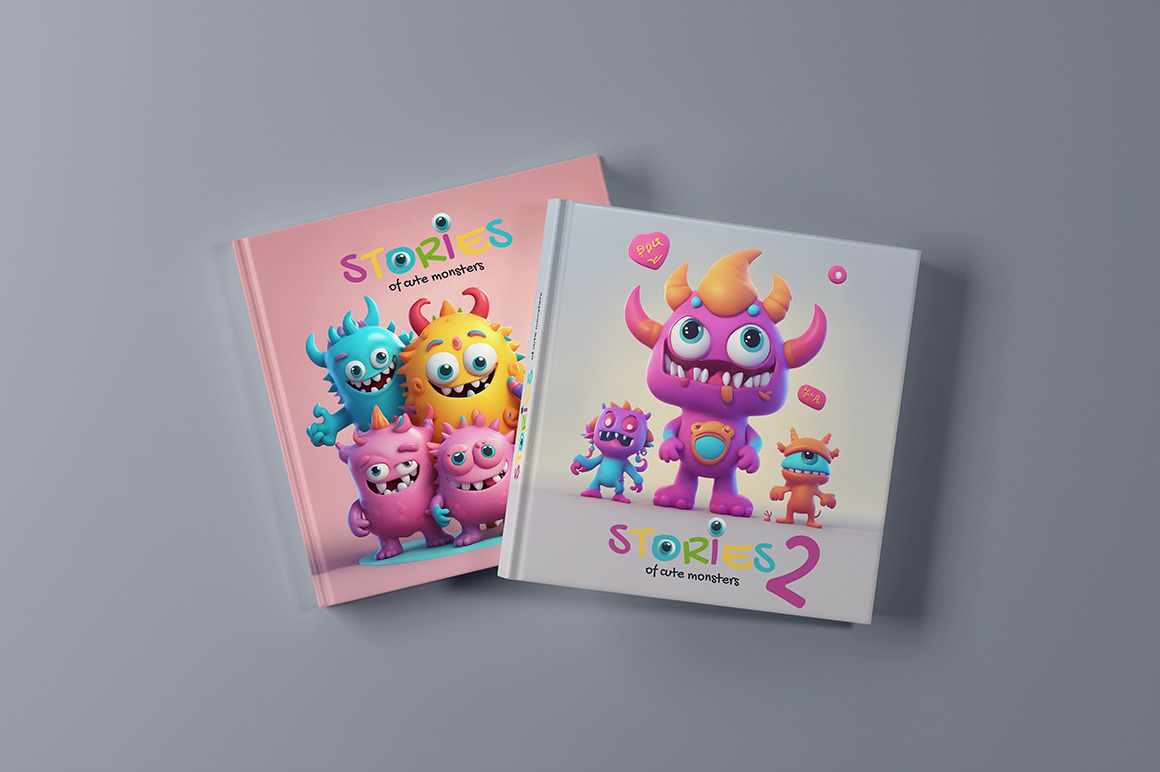 Thick Square Hardcover Book Mockup Thick Square Hardcover Book Mockup