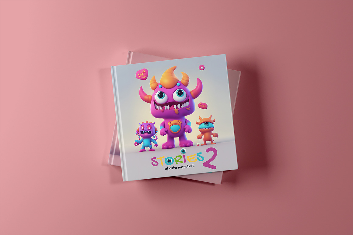 Thick Square Hardcover Book Mockup Thick Square Hardcover Book Mockup