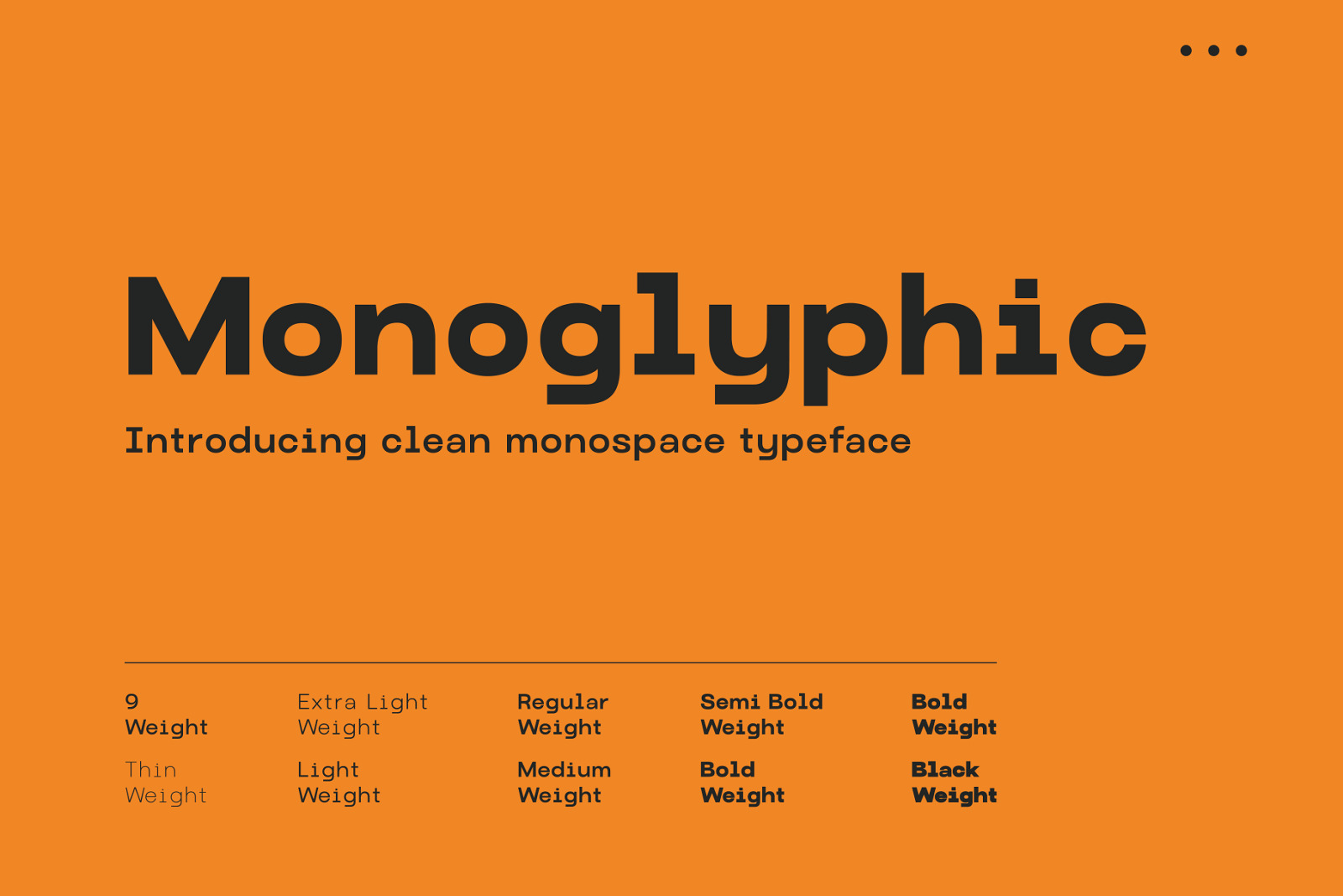 Monoglyphic - Clean Monospace Font Monoglyphic - Clean Monospace Font
