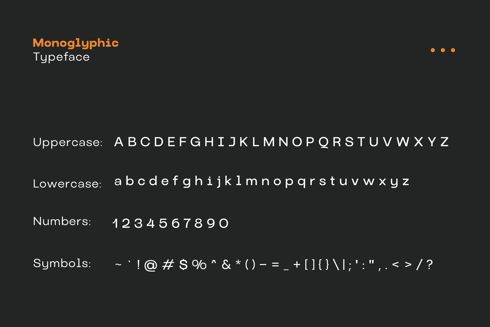 Monoglyphic - Clean Monospace Font Monoglyphic - Clean Monospace Font