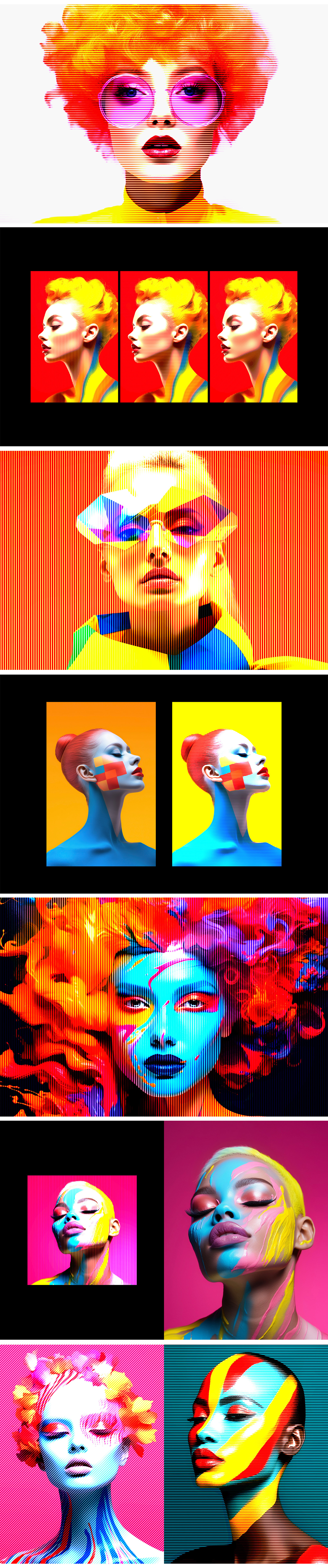 Halftone Lines Photo Effect Halftone Lines Photo Effect