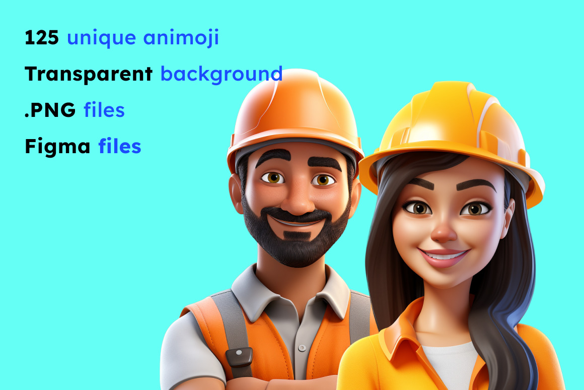 125 Animoji - Builder People 125 Animoji - Builder People
