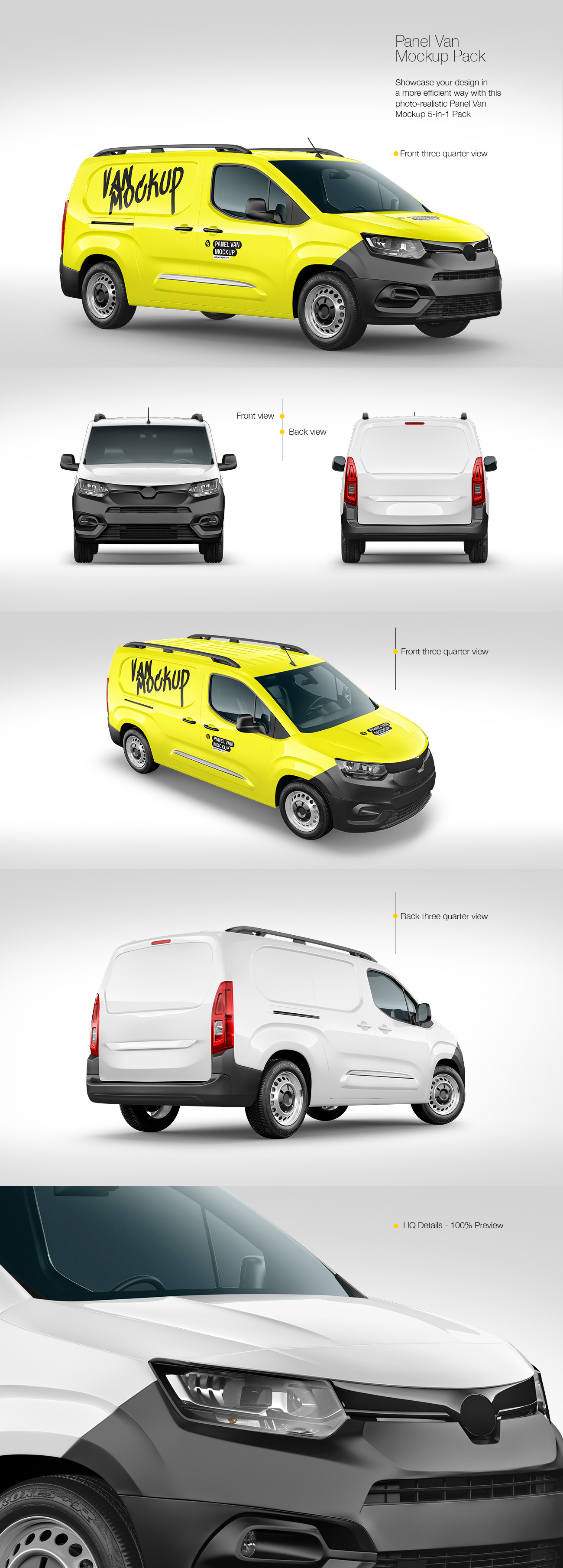 Panel Van Mockup - Pack