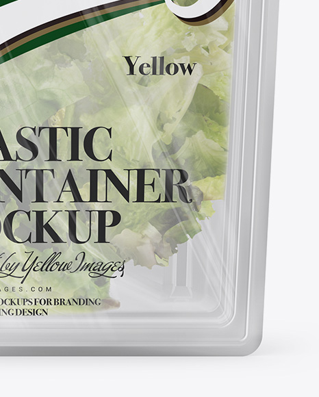 Transparent Container Mockup - Front & Side Views