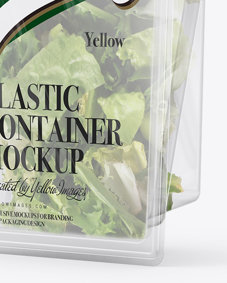 Transparent Container Mockup - Half Side View