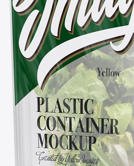 Transparent Container Mockup - Half Side View