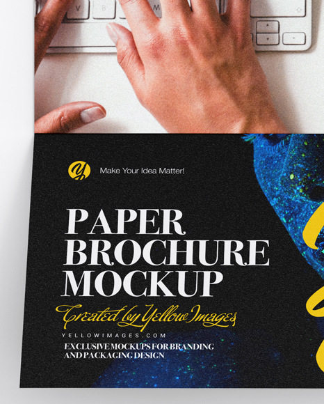 A4 Brochure Mockup - Top View