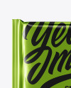 Metallic Snack Bar Mockup - Front View