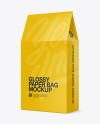 Glossy Paper Box Mockup - Half Side View