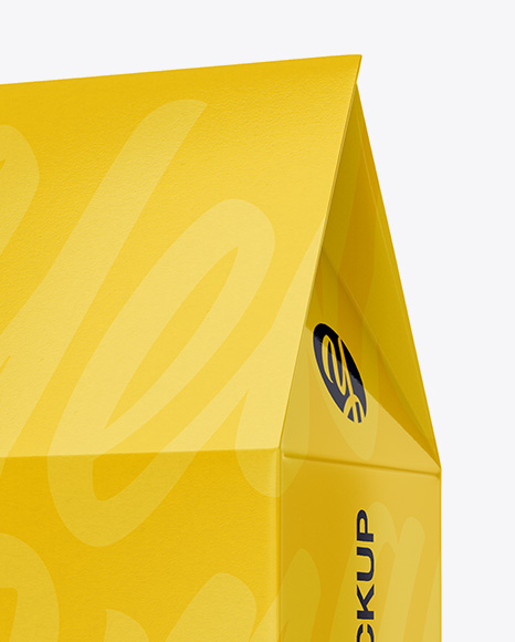 Glossy Paper Box Mockup - Half Side View