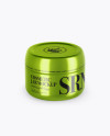Metallic Cosmetic Jar Mockup (High-Angle Shot) Metallic Cosmetic Jar Mockup (High-Angle Shot)