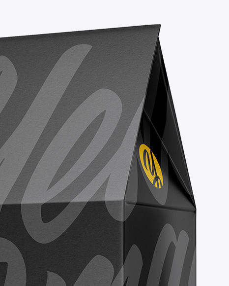 Matte Paper Box Mockup - Half Side View