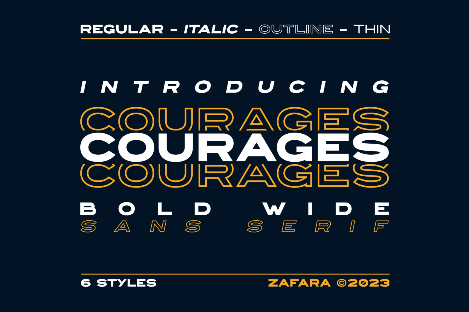 COURAGES - Bold Wide Sans Serif