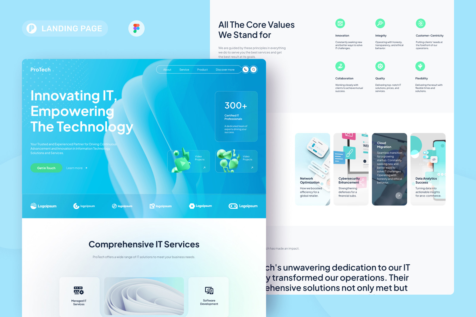 ProTech - IT Company Landing Page ProTech - IT Company Landing Page