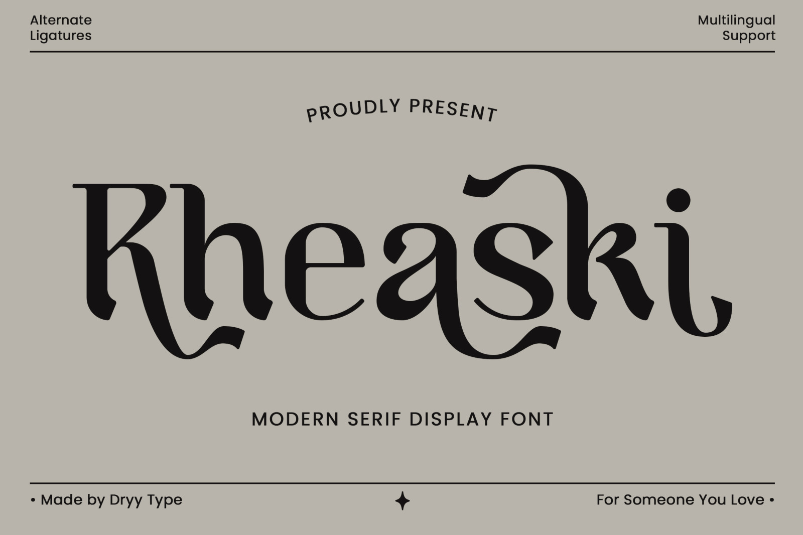 Rheaski - Modern Serif Display Font Rheaski - Modern Serif Display Font