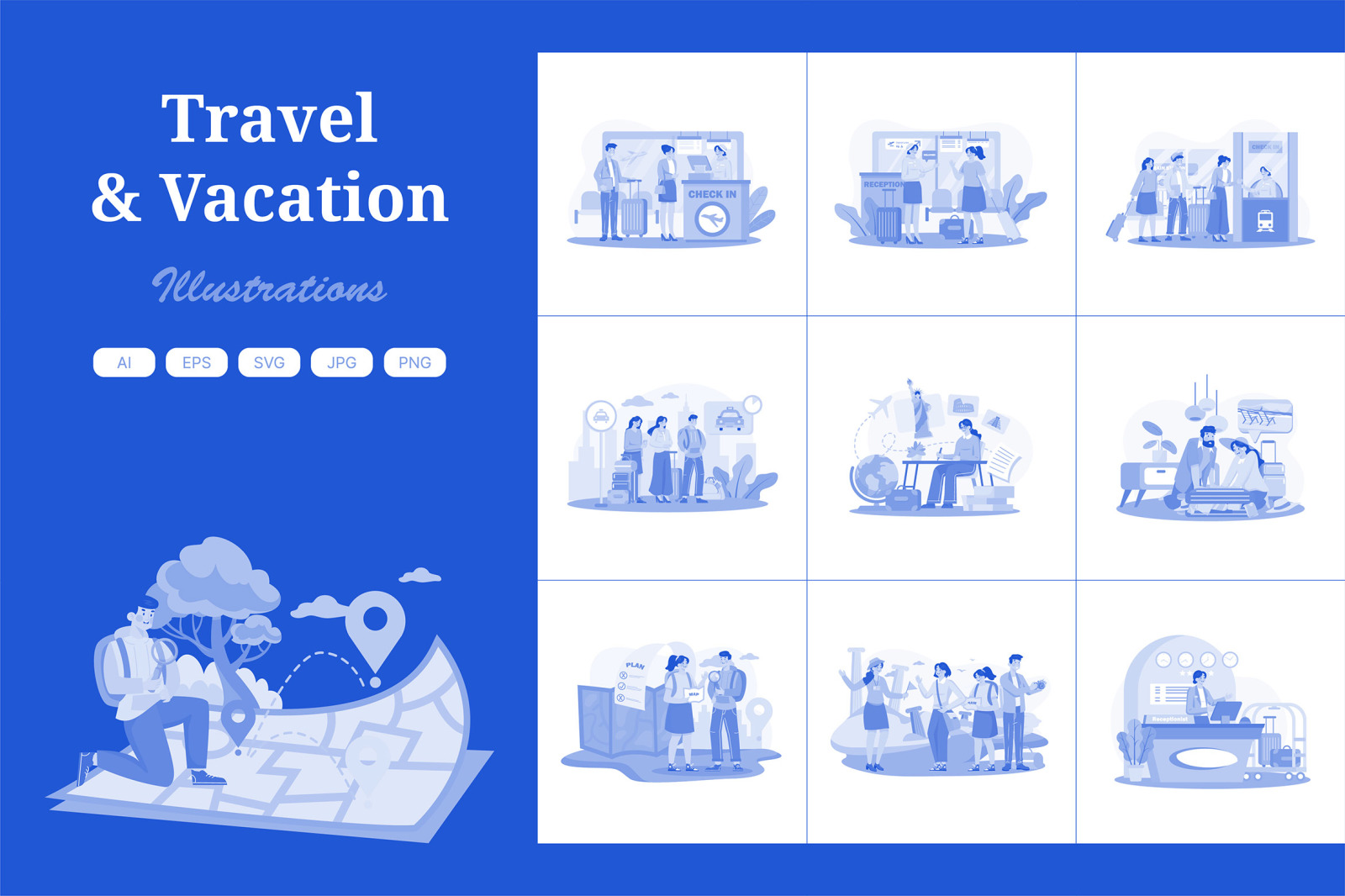 M627_Vacation Travel Illustration Pack 1