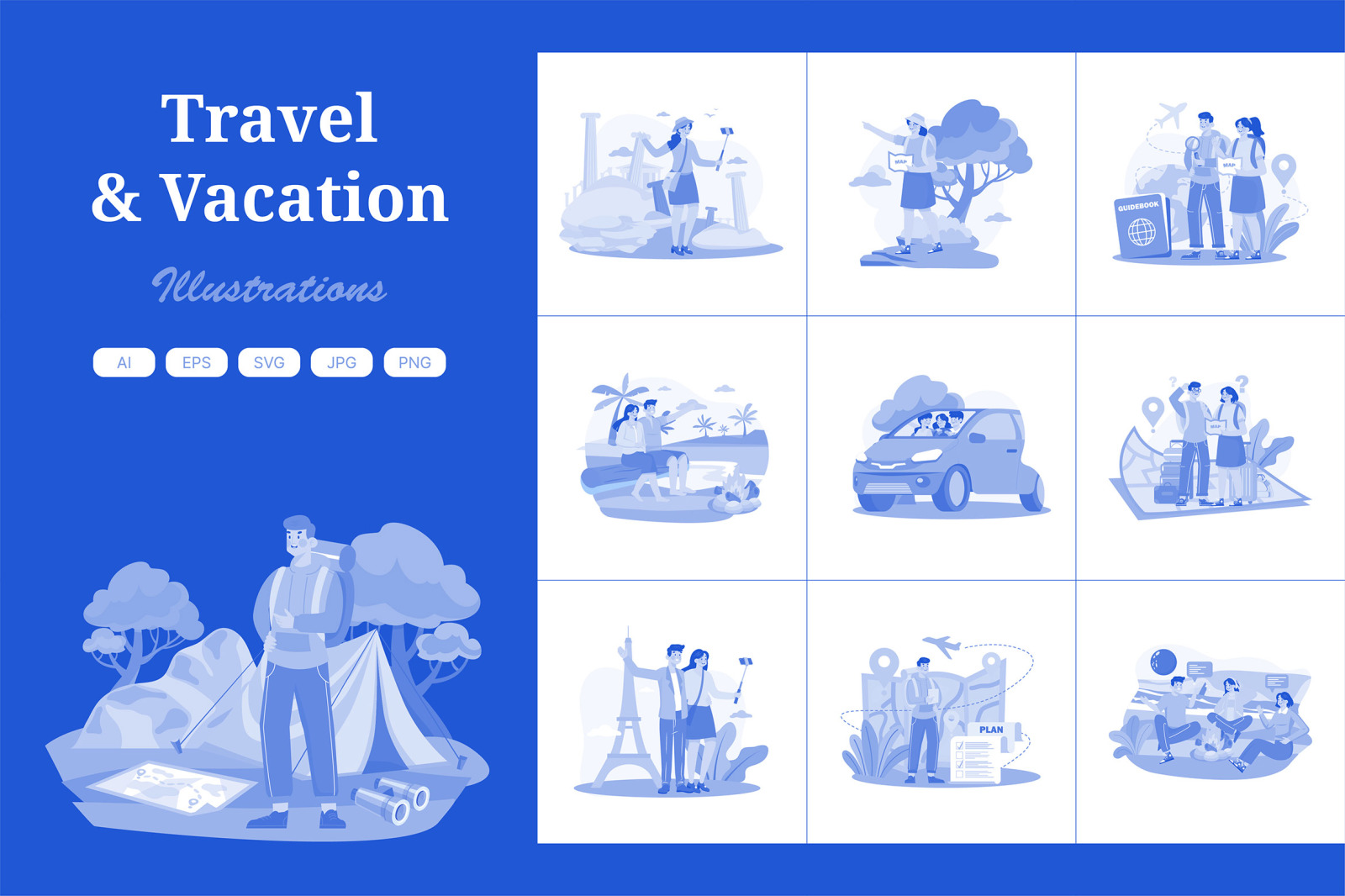 M627_Vacation Travel Illustration Pack 2