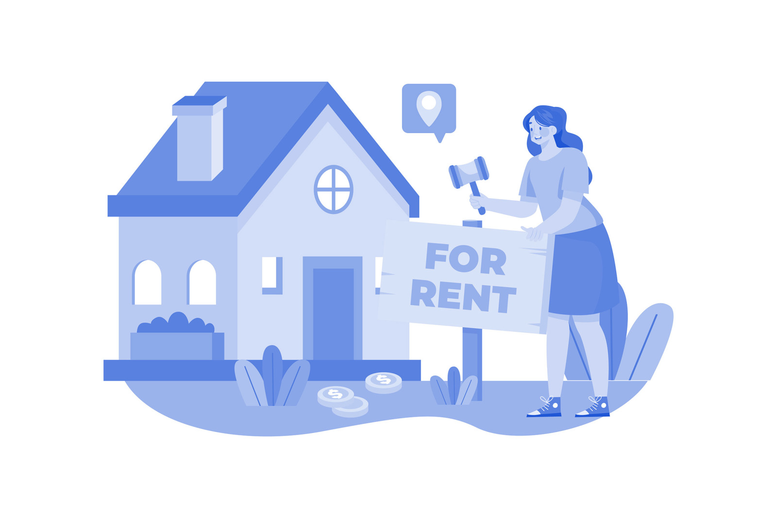 M624_Online Rent Home Illustration Pack 1 M624_Online Rent Home Illustration Pack 1