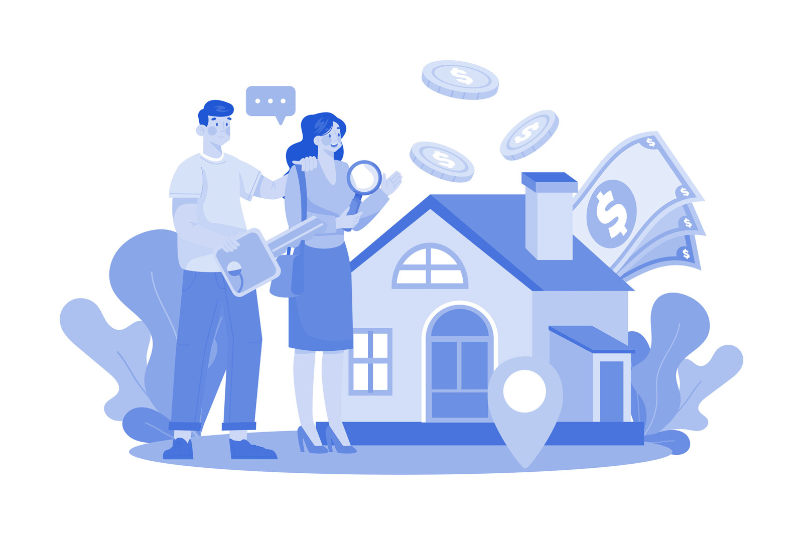M624_Online Rent Home Illustration Pack 1 M624_Online Rent Home Illustration Pack 1