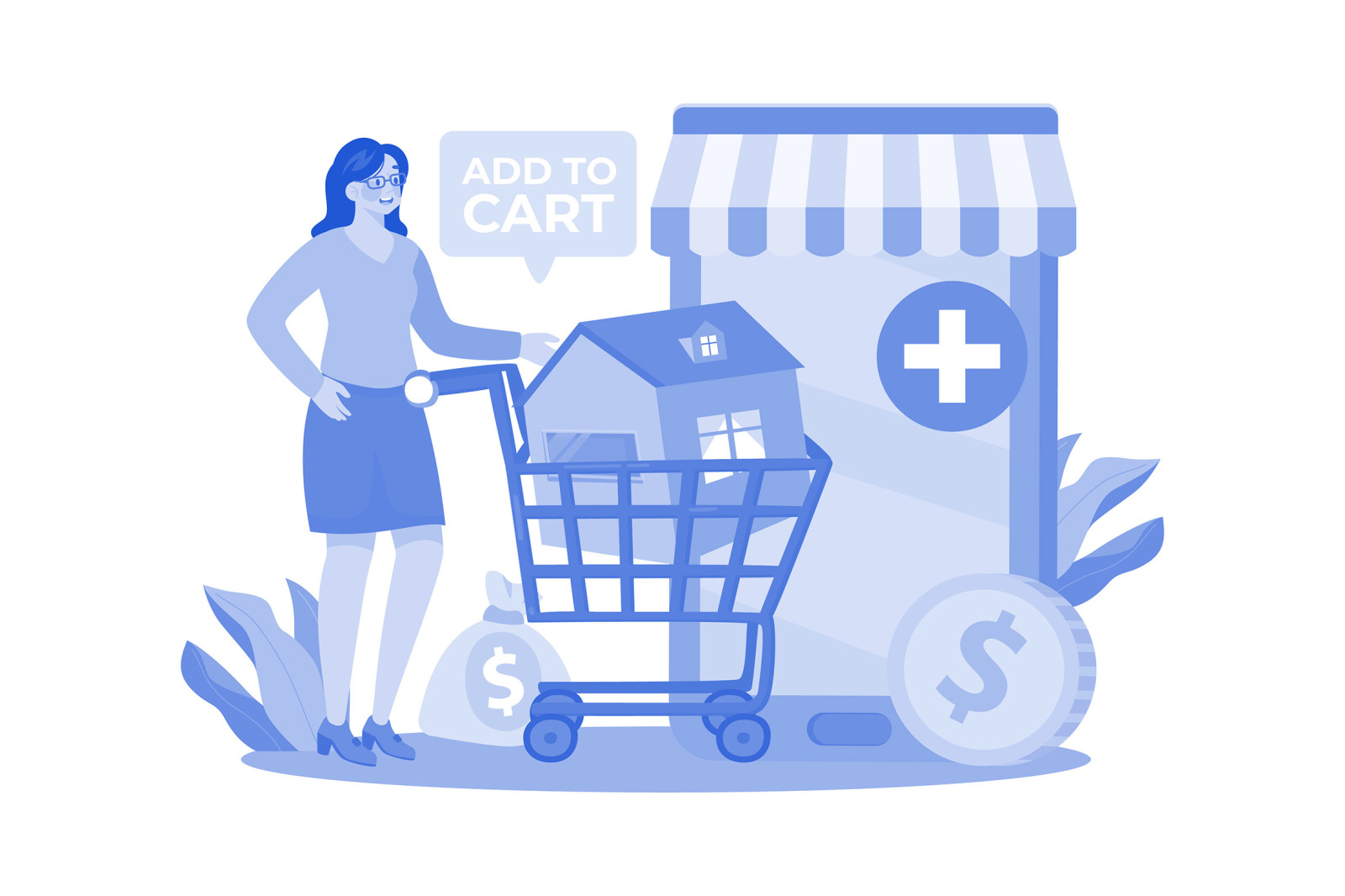 M624_Online Rent Home Illustration Pack 1 M624_Online Rent Home Illustration Pack 1