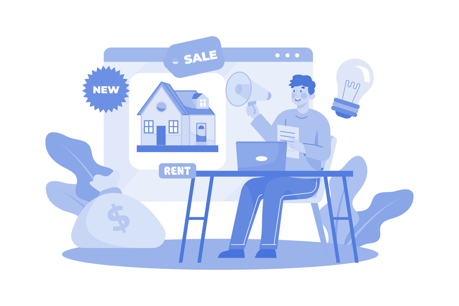 M624_Online Rent Home Illustration Pack 1 M624_Online Rent Home Illustration Pack 1