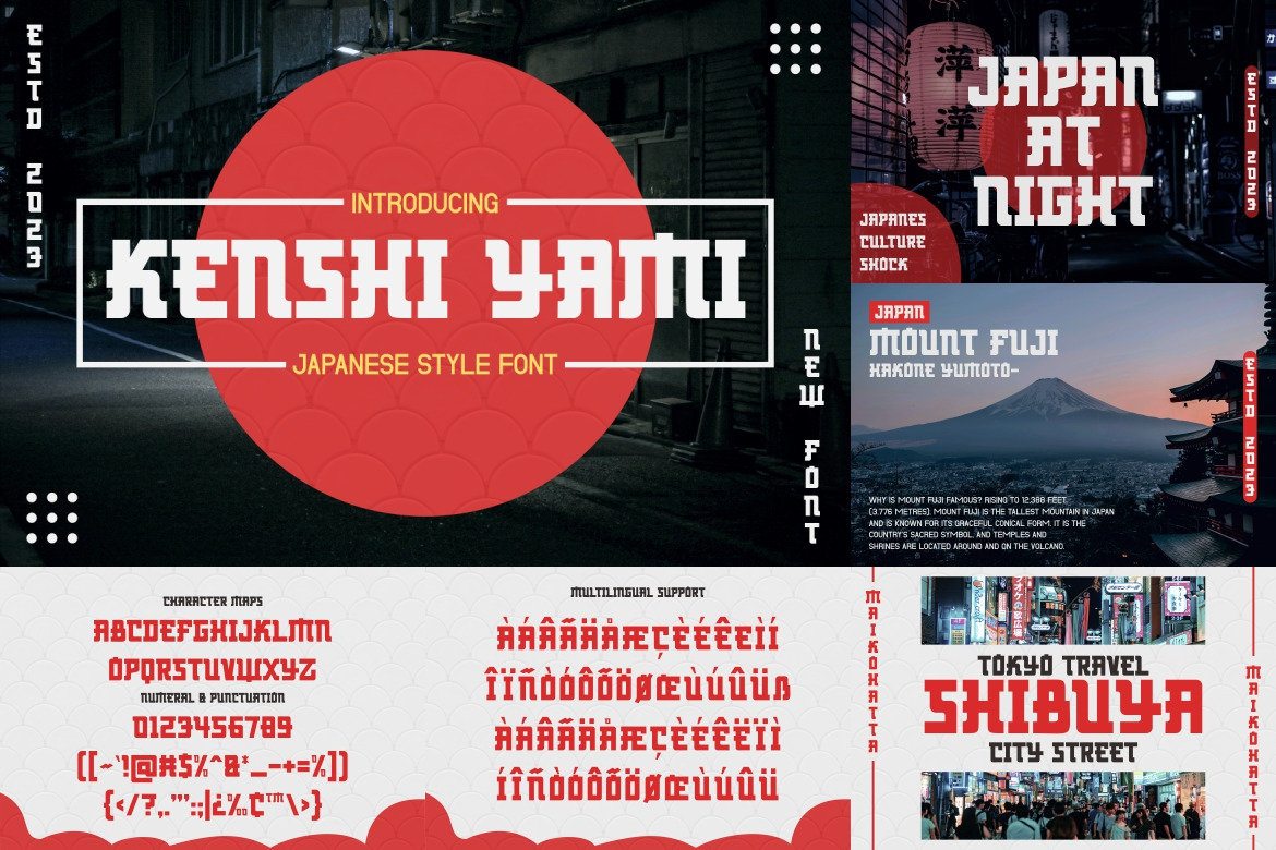 Japanese Style Font Bundle Japanese Style Font Bundle