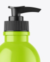 Glossy Cosmetic Bottle With Pump Mockup